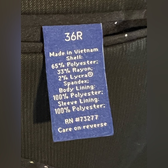 Apt 9 light pinstripe black suit size 36R 
Pants sold separately(bundle & save) - Picture 6 of 6